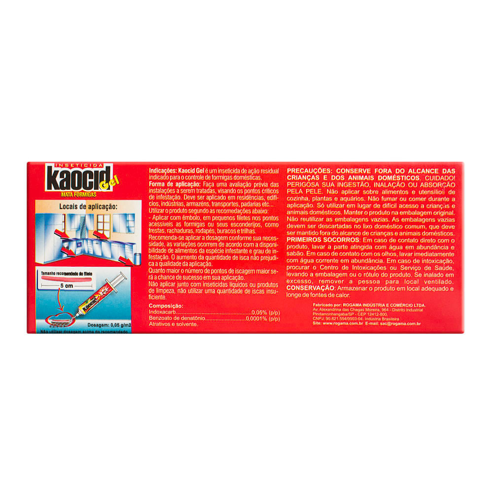 Miniatura Kaocid Mata Formigas Gel com 10g