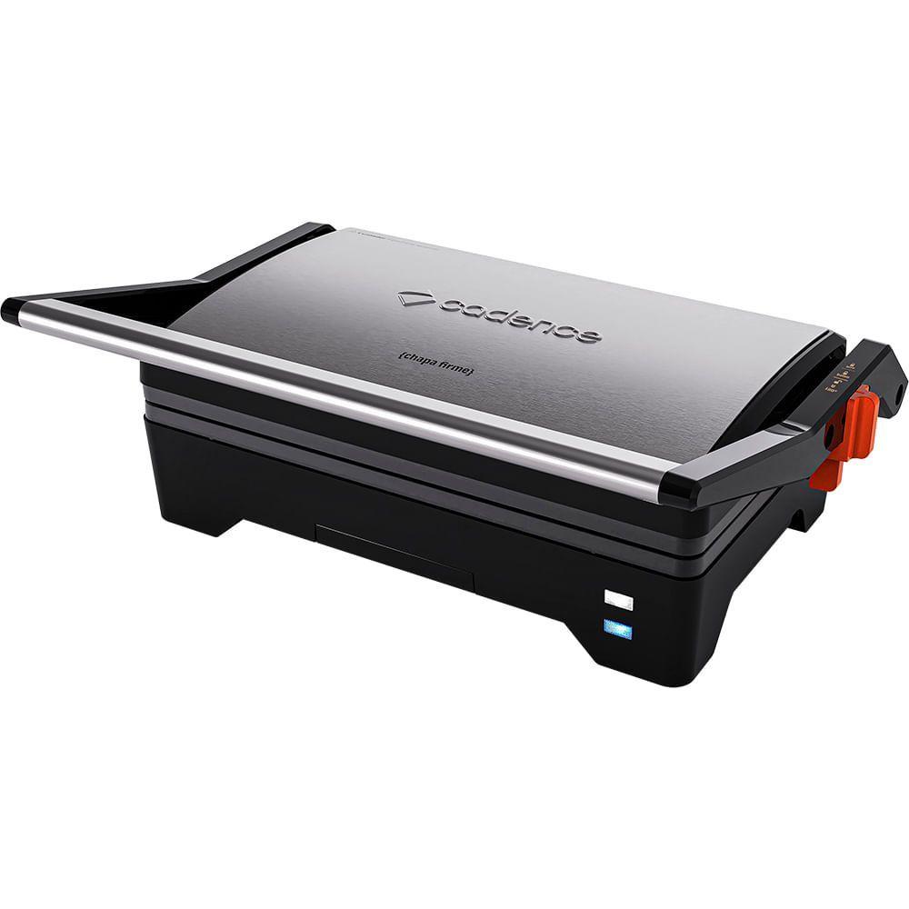 Miniatura Grill Cadence Inox Chapa Firme 110V