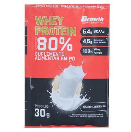 Miniatura 5 Sache Dose Whey Protein Growth Sabor Leite Em Po Dia A Dia