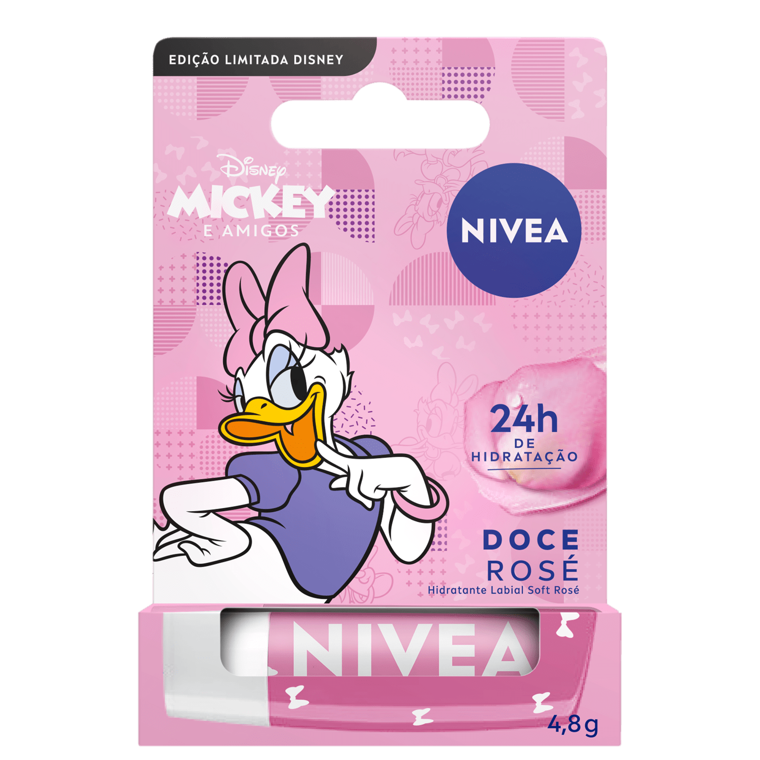 Miniatura NIVEA Disney Mickey e Amigos Doce Rosé - Hidratante Labial 4,8g