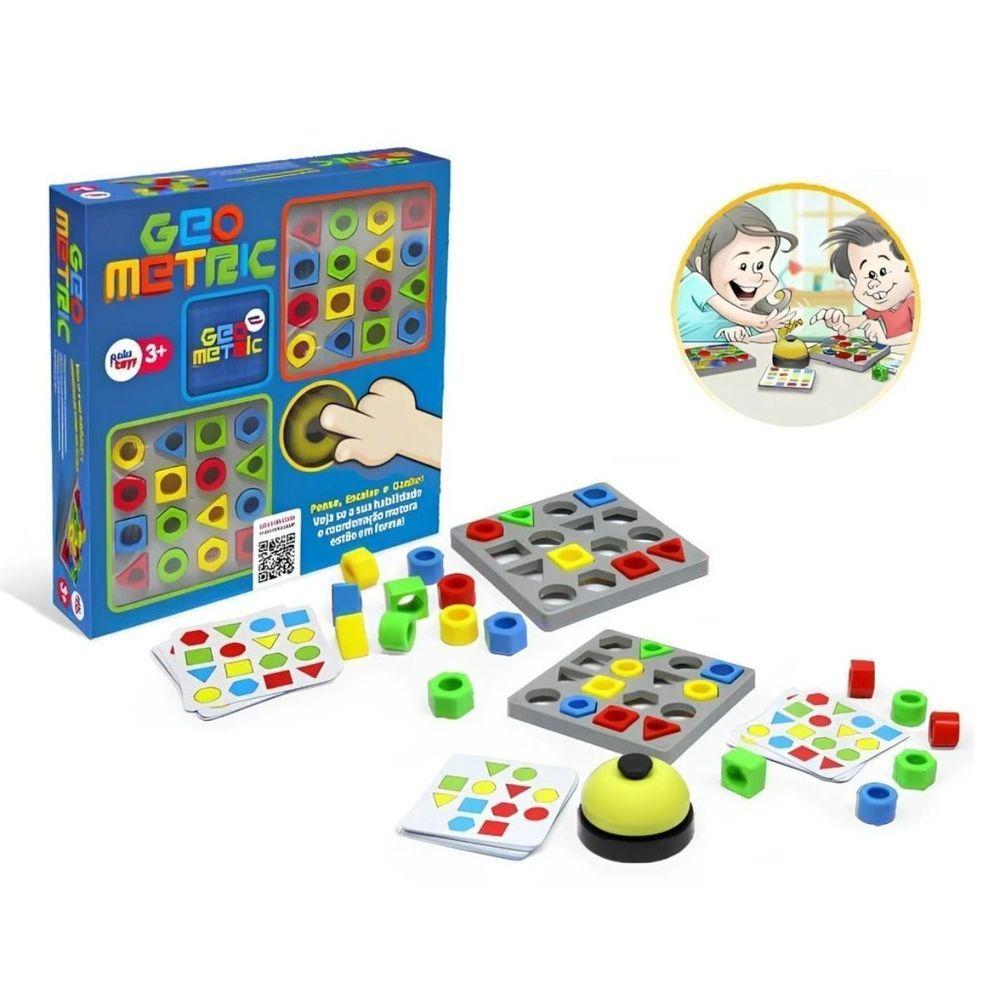 Miniatura Jogo Pedagógico Geometric Com Campainha
