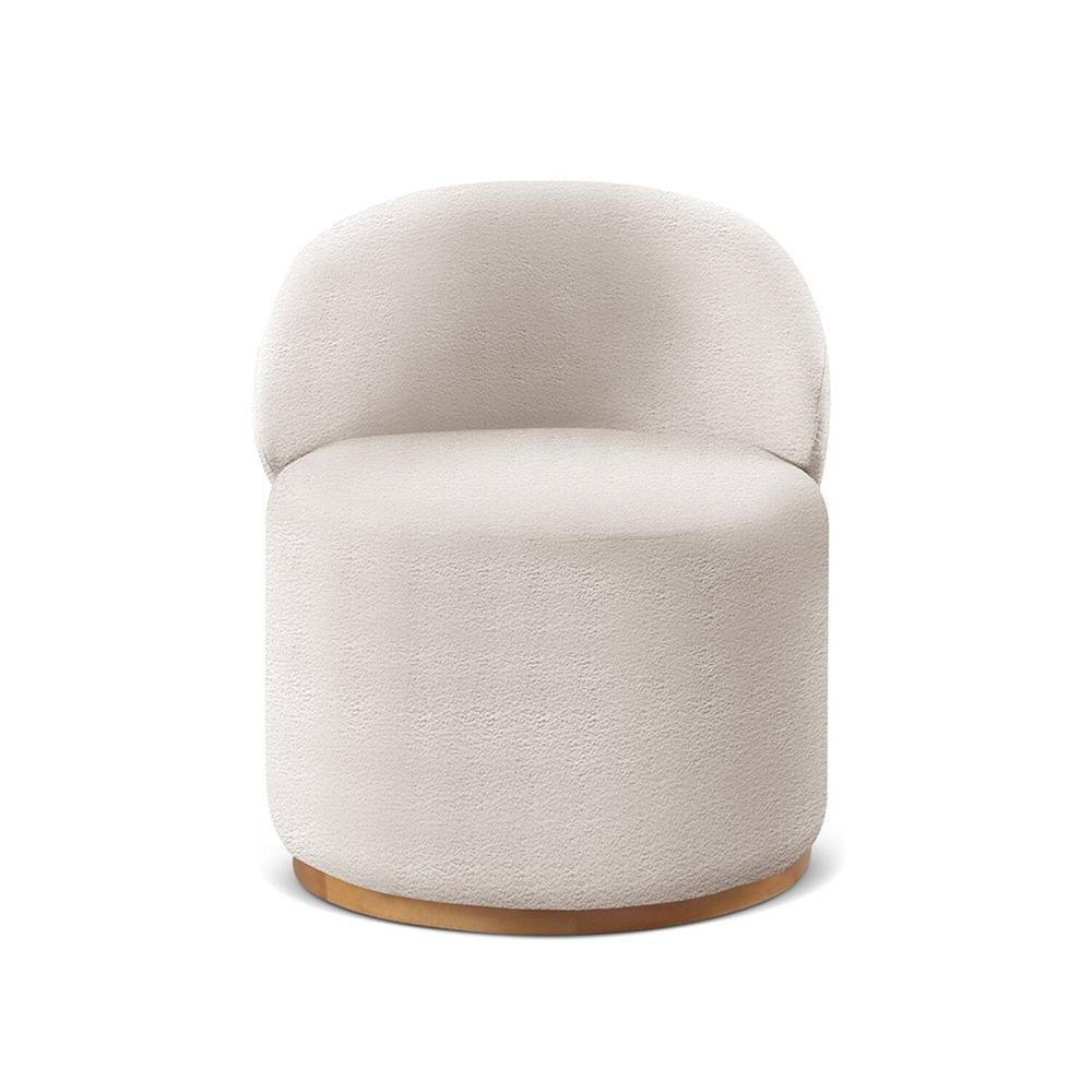 Miniatura Poltrona Curva Moderna Brenda Design Arredondado Nude