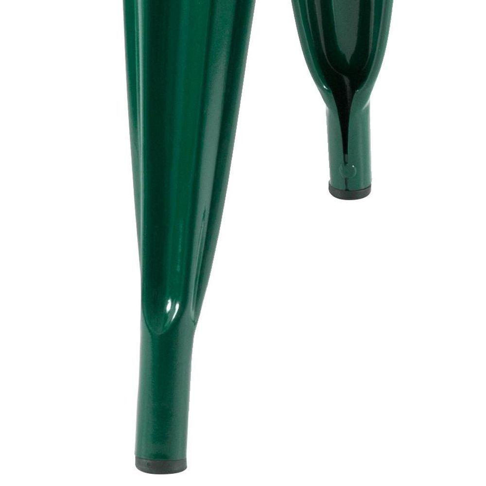 Miniatura Kit 16 Cadeiras Design Industrial Verde Escuro