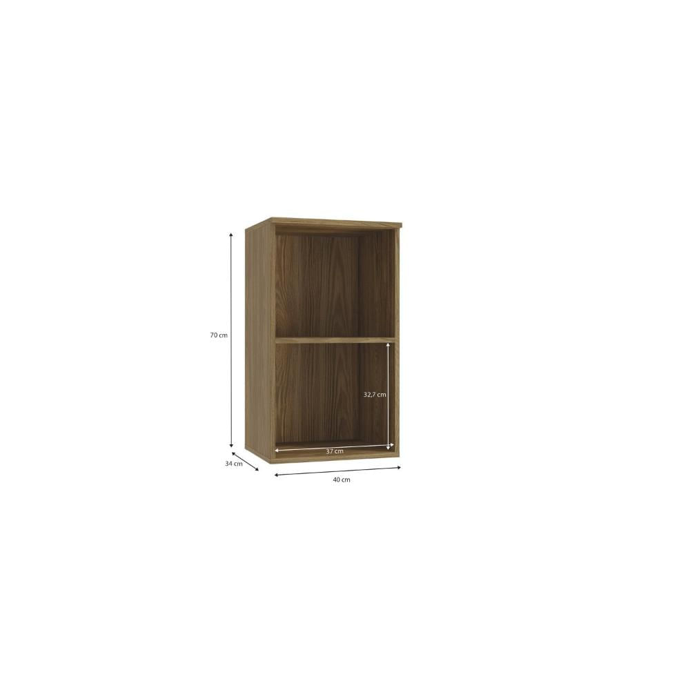 Miniatura Armário Aéreo 40cm 1 Porta Madeira Kappesberg Nogueira