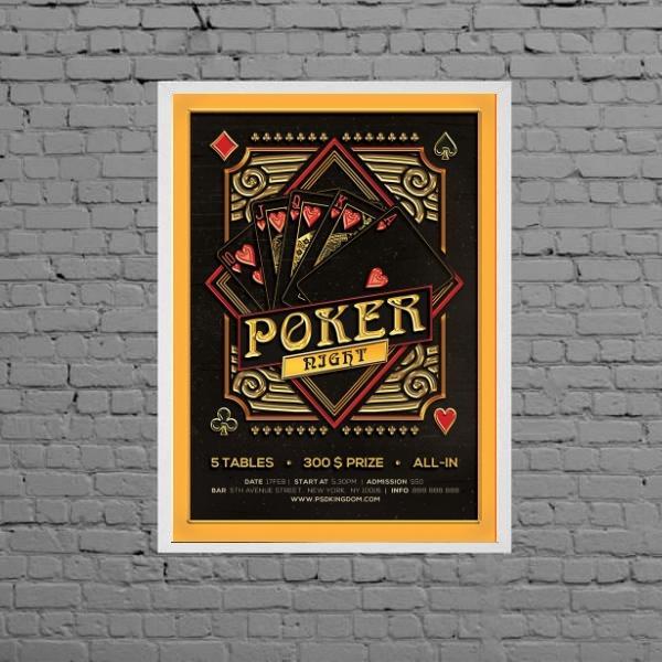 Miniatura Quadro Decorativo Poker Night 45x34cm - Moldura Branca