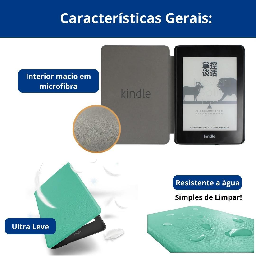 Miniatura Capa Para Kindle 10 Geração 2019 + Vidro - Couro Sintético