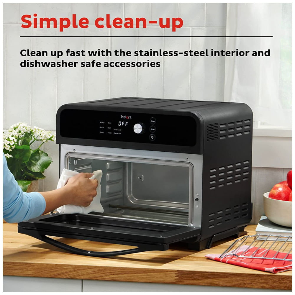 Miniatura Instant Pot Forno Eletrico de Bancada 7 em 1 Capacidade 19L com Painel de Controle 110V Preto