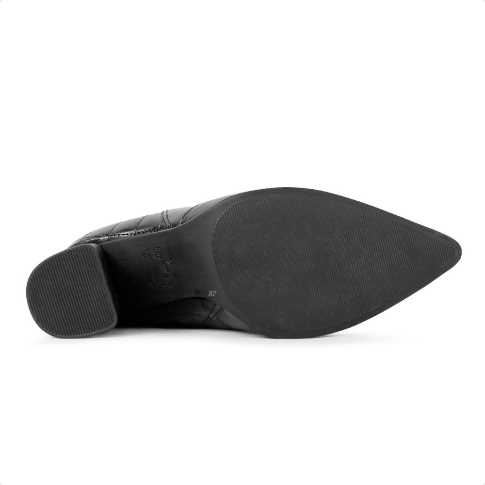 Bota Ramarim Cano Curto Strass Feminina Preto / Prata - 34