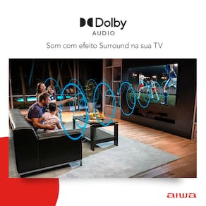 Miniatura Smart TV 50" 4K Full HD AIWA 50BL02A com Android TV, Dolby Áudio, HDR10+, Wi-fi, Bluetooth, Comando de Voz, Blue Protect e Borda Ultrafina