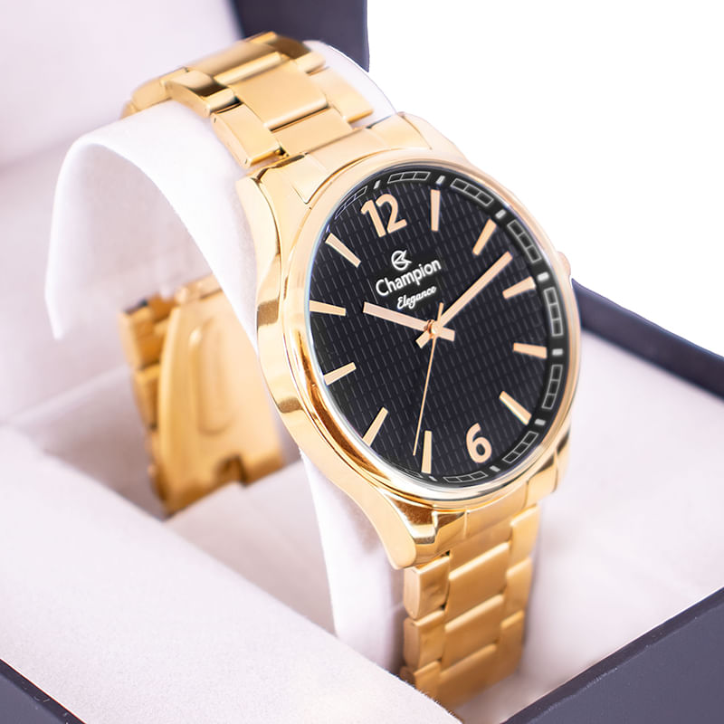 Relogio Masculino Champion Dourado Analógico CN27670U