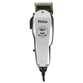 Miniatura Máquina de Cortar Cabelo Philco PCR05S 6 pentes Prata 110V