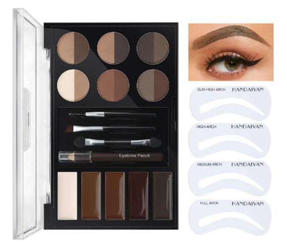Kit De Sobrancelhas Profissional Paleta Maquiagem Sombra Gel