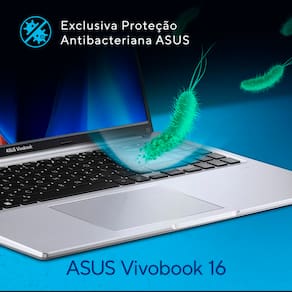 Notebook ASUS Vivobook 16 com processador Intel Core i7, 16GB RAM, 512GB SSD, Tela 16" LCD LED e Windows 11 - X1605VA-MB763W