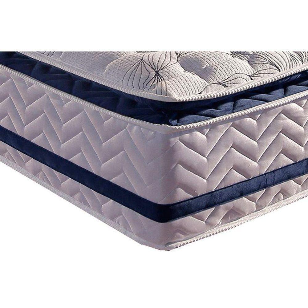 Miniatura Colchão Solteiro Molas Visco Gel Ensacadas Masterpocket Blue Pillow Top (88x188x32) - Paropas