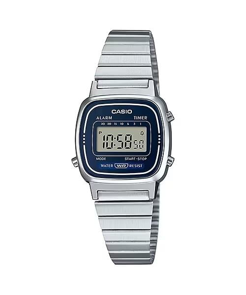 Relógio Casio Vintage LA670WA-2DF Prata Feminino