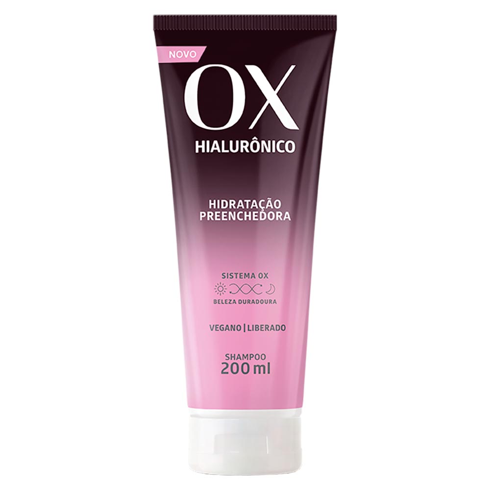 Miniatura OX Cosmeticos Hialurônico Hidratação Preenchedora Shampoo 200ml