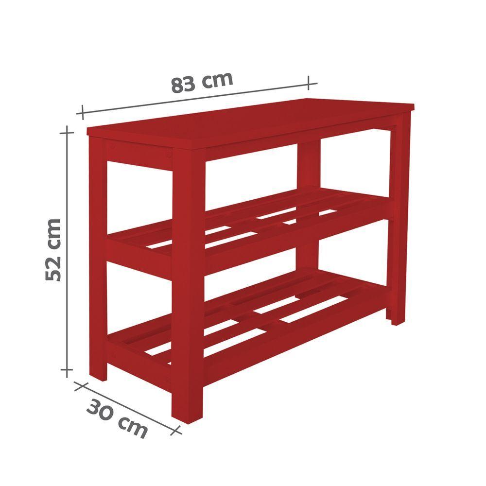 Miniatura Sapateira Banco De Piso Para Closets E Quartos 8 Pares Sapatos Vermelho Laca