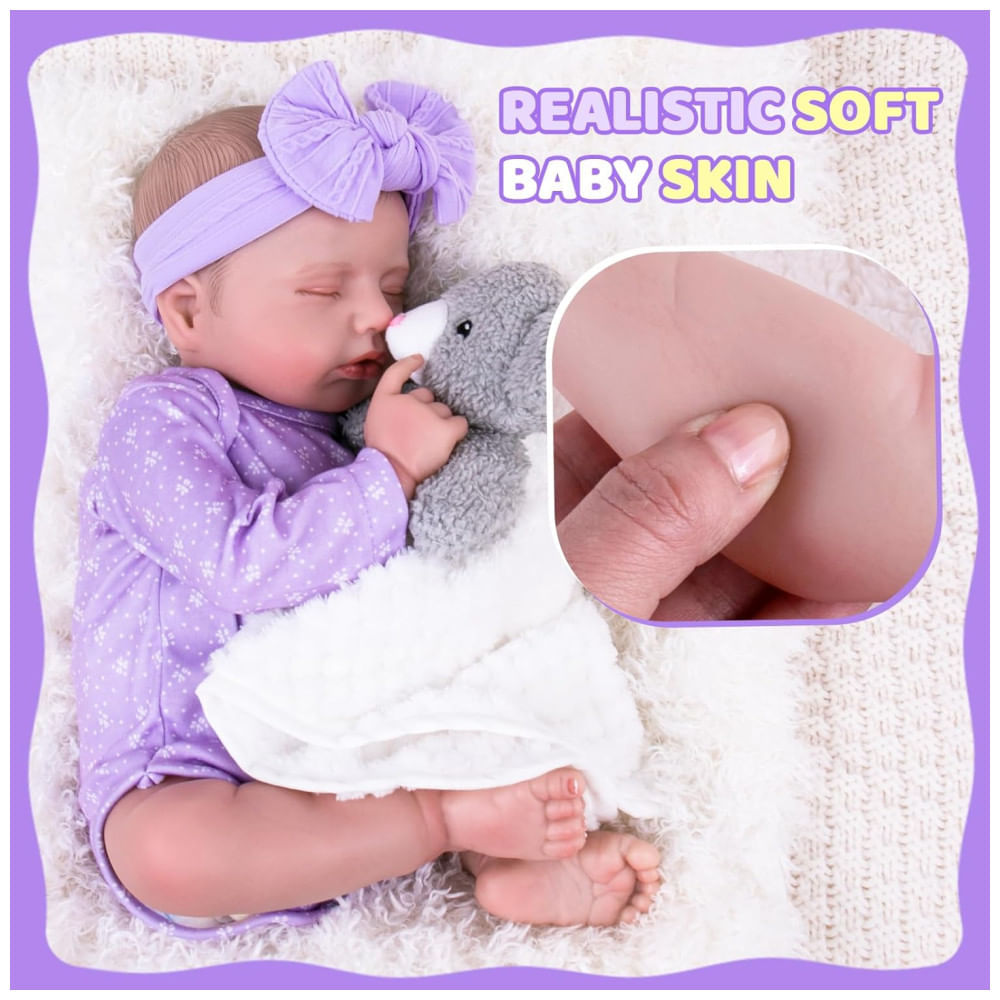 Miniatura Bebê Recém-Nascido Newborn, Bonecas Realistas Aori  de 50 cm: Conjunto de Presente de Companhia Ideal