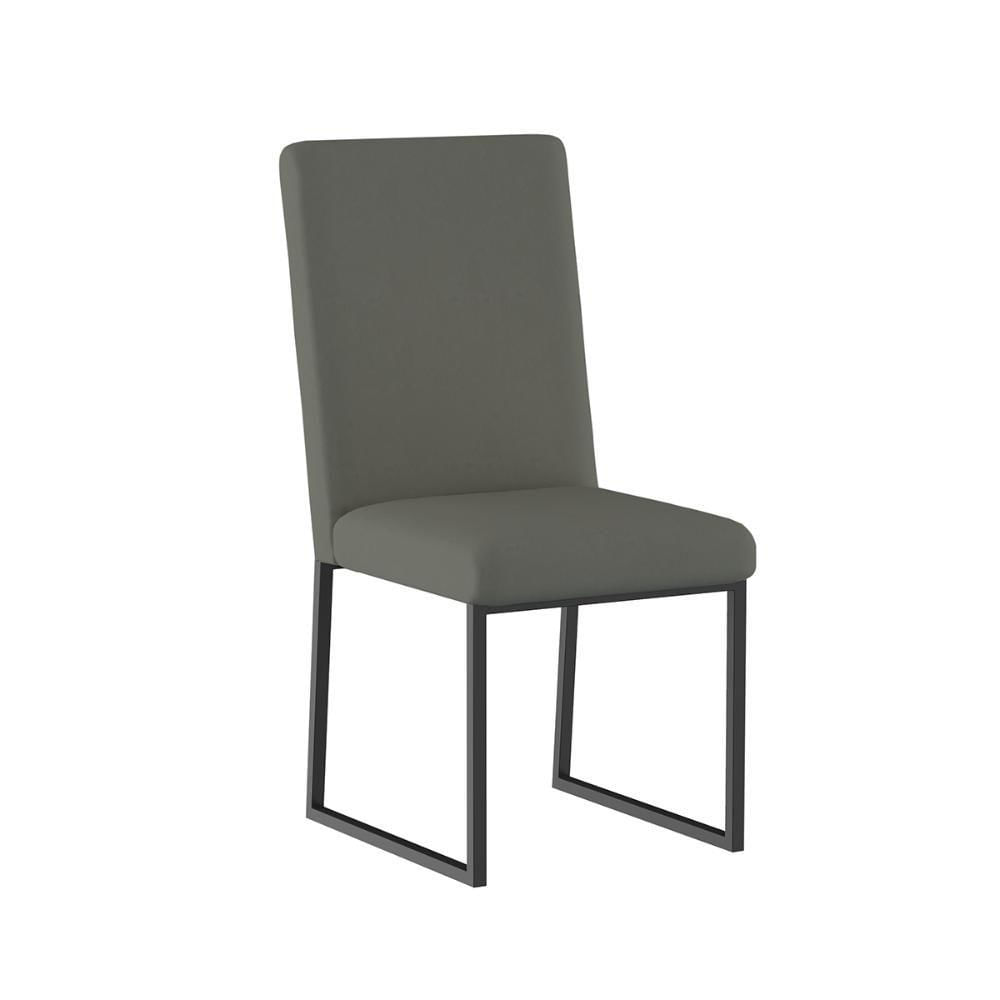 Miniatura Cadeira Para Mesa De Jantar Base Industrial Preto Balaqui Cinza