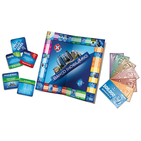 Miniatura Jogo Banco Imobiliário Grande Tabuleiro - Estrela Azul - Jogo - Estrela - Banco imobilia´rio