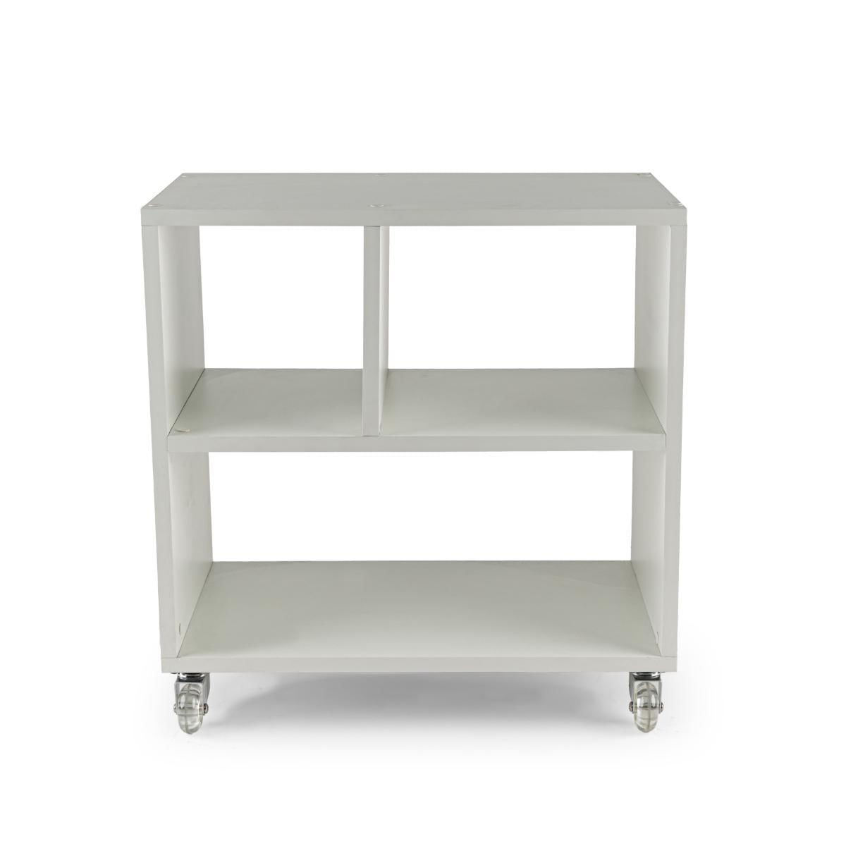 Miniatura Suporte Impressora Carrinho Nicho Mdf Móvel Com Rodinhas