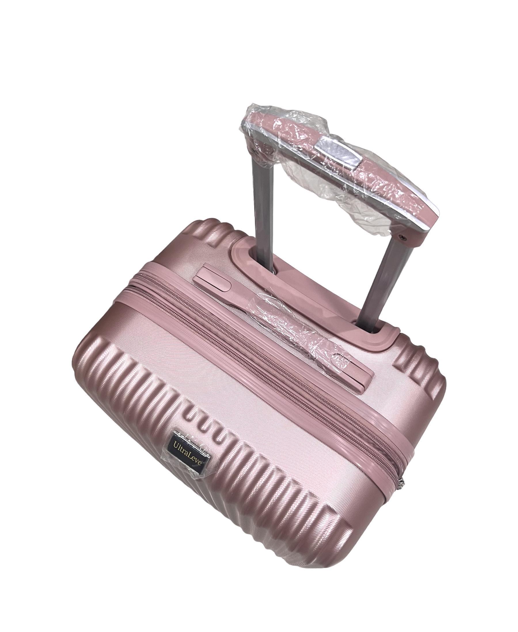 Miniatura Mala De Bordo 10Kg Expansível Abs Rose Style Ultra Leve
