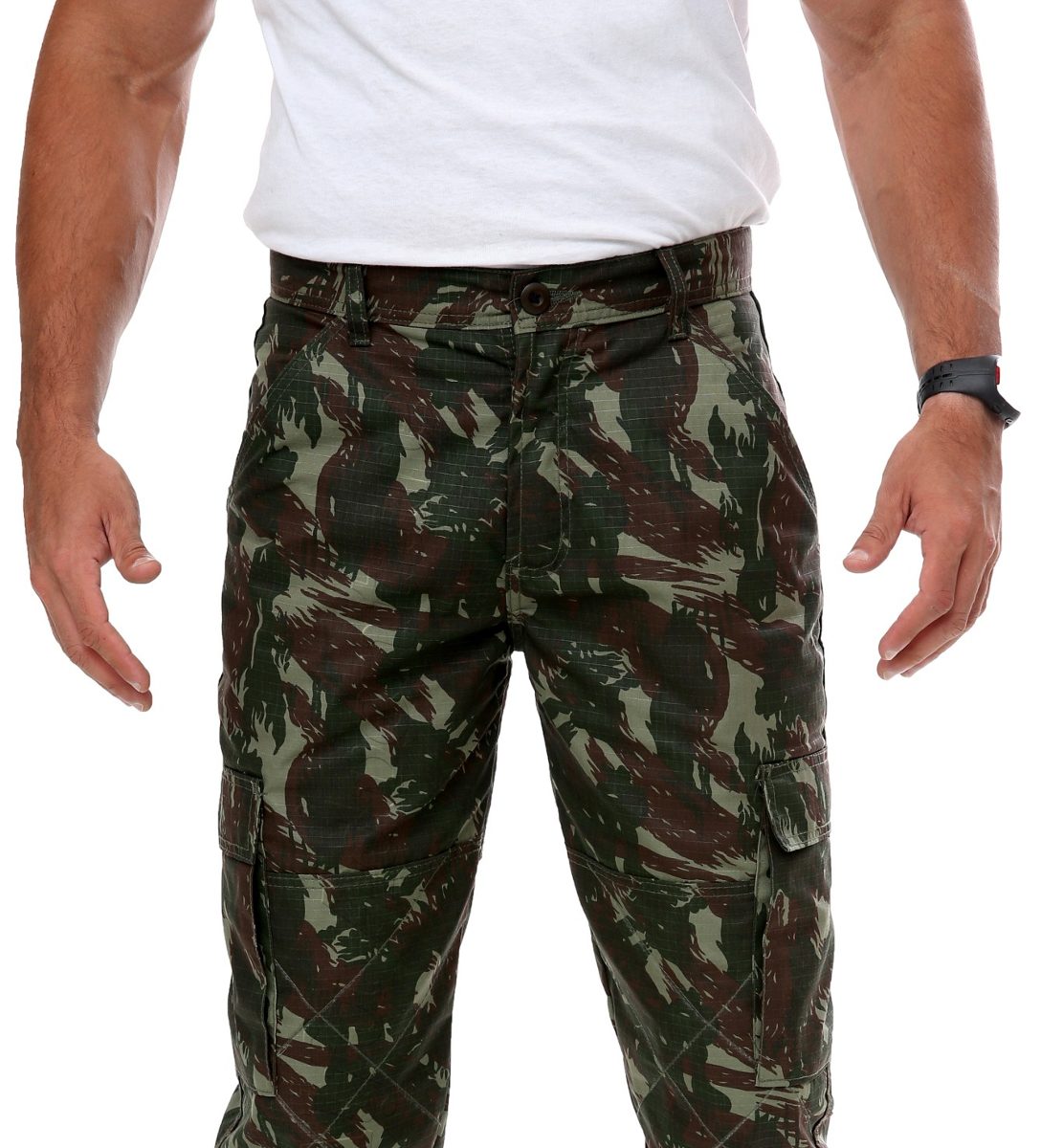 Miniatura Calça Tática Masculina 6 Bolsos Rip Stop Camuflada Fox Boy