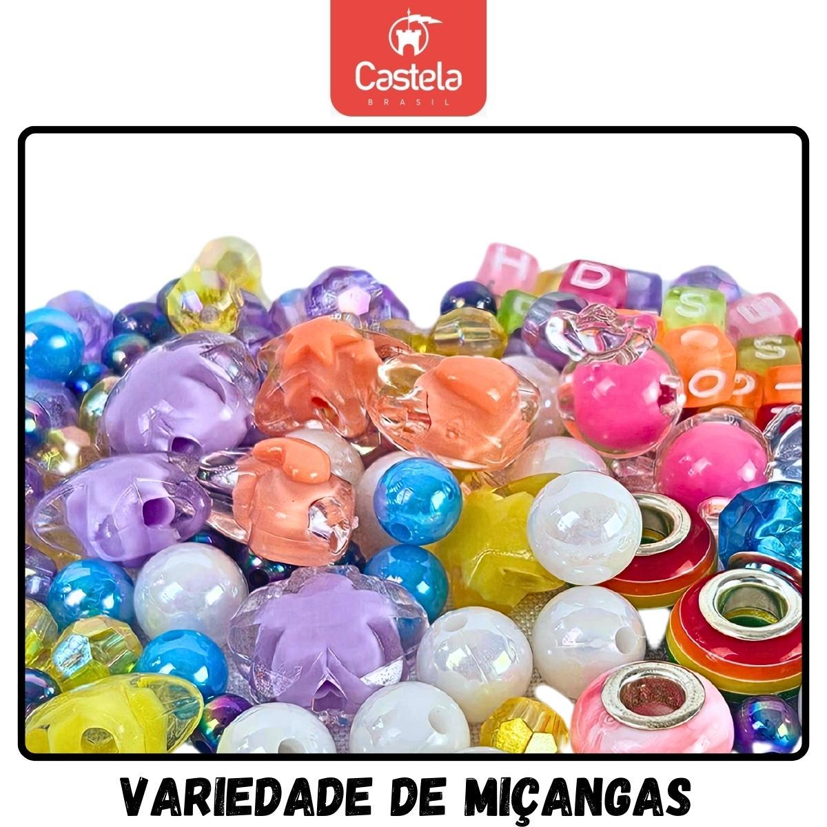 Conjunto Pulseiras Bijuterias Montar Jóias Colar Castela