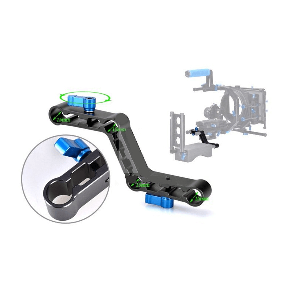 Miniatura Suporte Deslocamento Z-Shape FF-F1 para Hastes 15mm Shoulder Rig