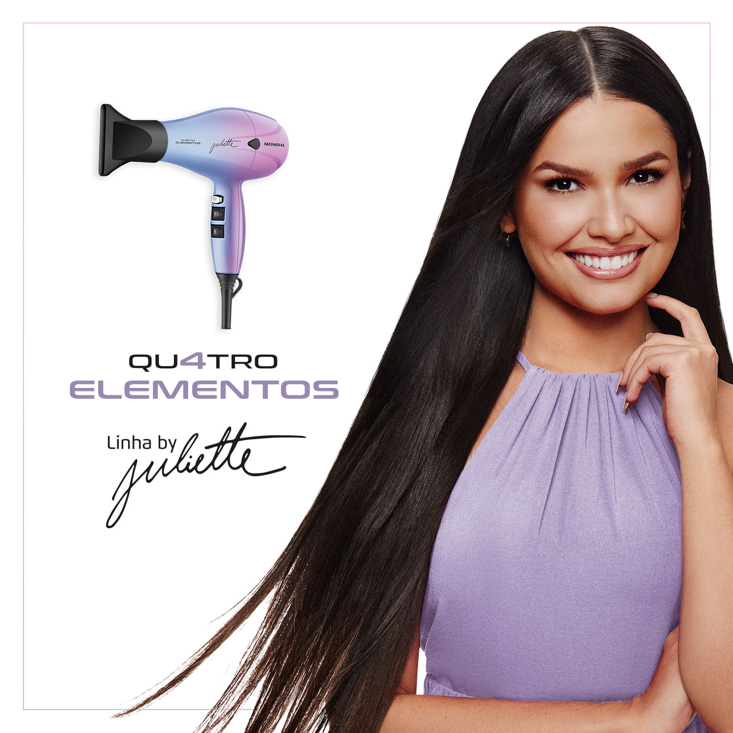 Miniatura Secador de Cabelo By Juliette Mondial SCP-JU-03 127V