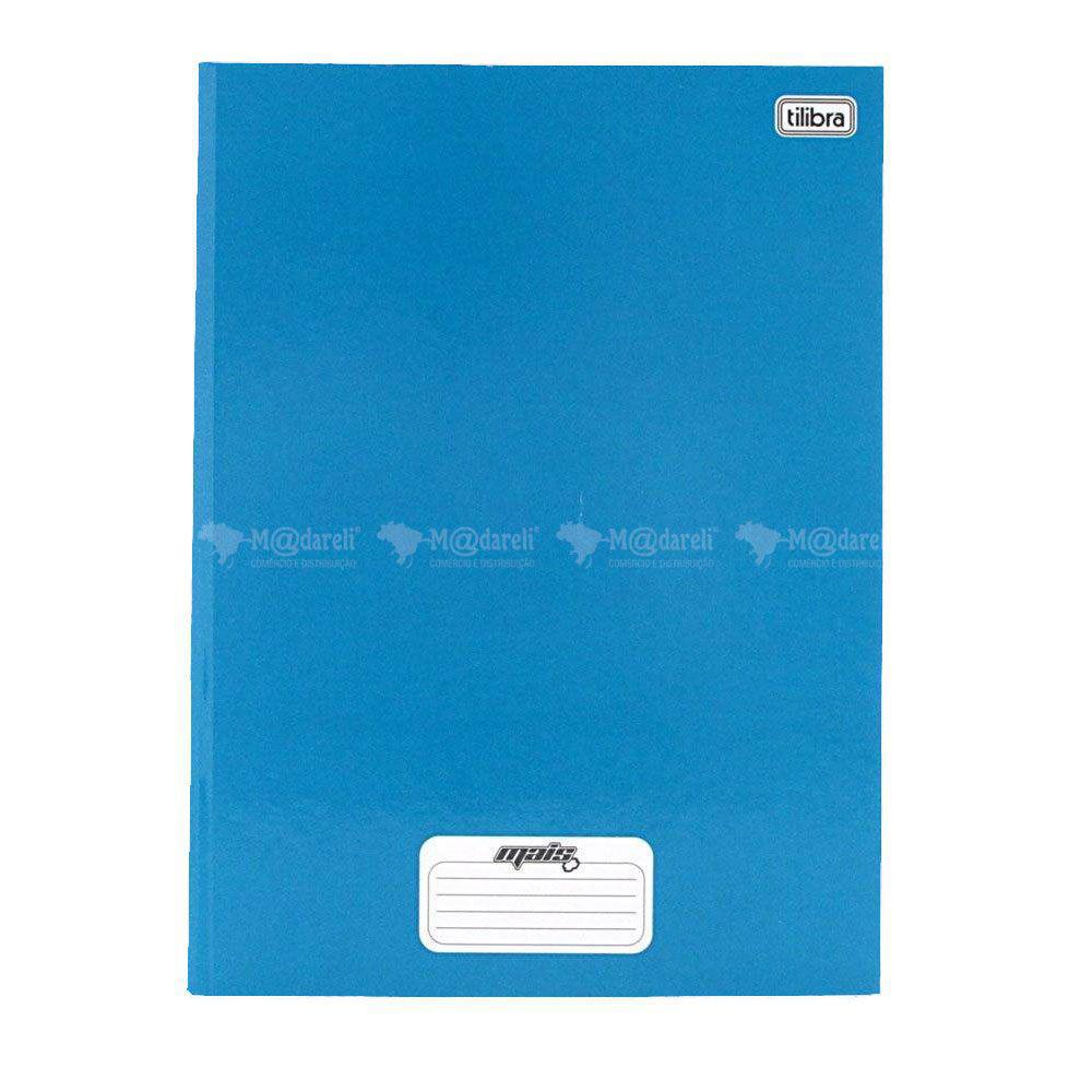 Miniatura Caderno Brochura Tilibra Azul Capa Dura 140X200Mm 96 Folhas