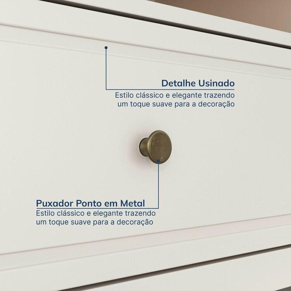 Rack Ananda com Painel Aloe para Tv até 75 Polegadas em Mdf Tampo Madeira Maciça Madeira Originals nature / Off white