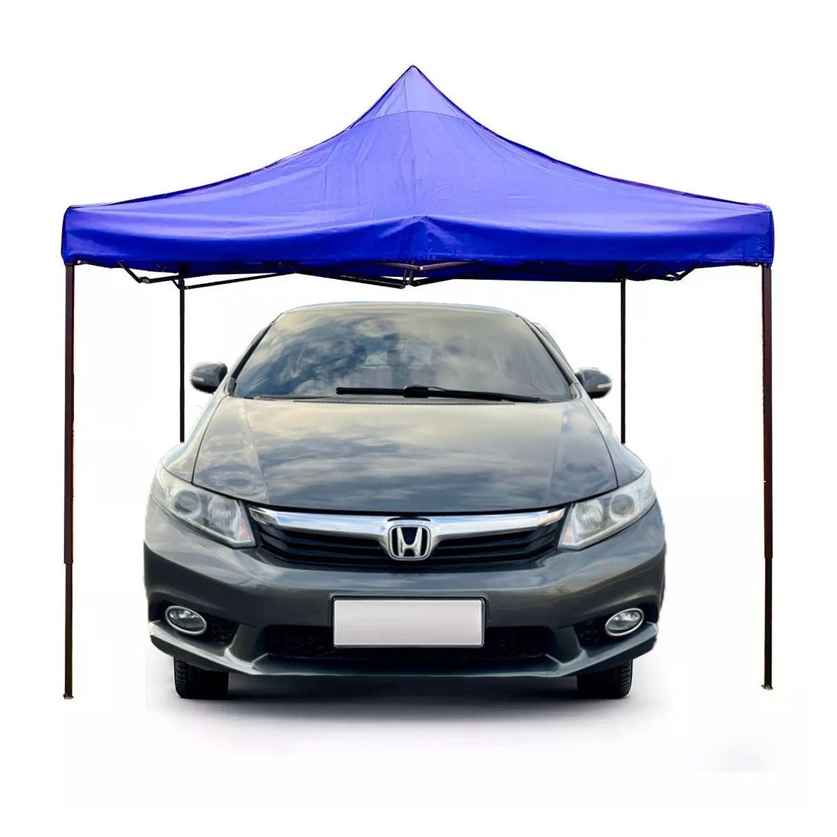 Miniatura Tenda De Praia 3X3 Sanfonada Impermeável Barraca Azul