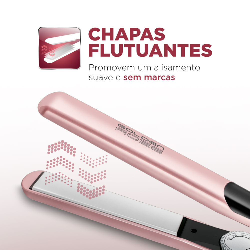 Miniatura Prancha Alisadora Mondial Golden Rose P-20 PRANCHA ALISADORA P-20 BIVOLT