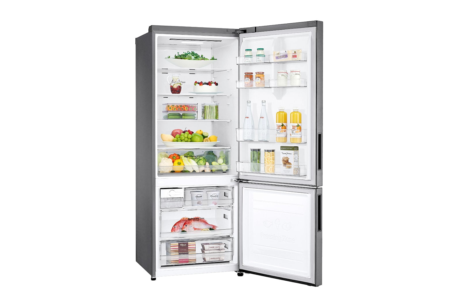 Geladeira Smart LG Frost Free Inverter 451L Inverse cor Inox Look (GC-B569NLL)