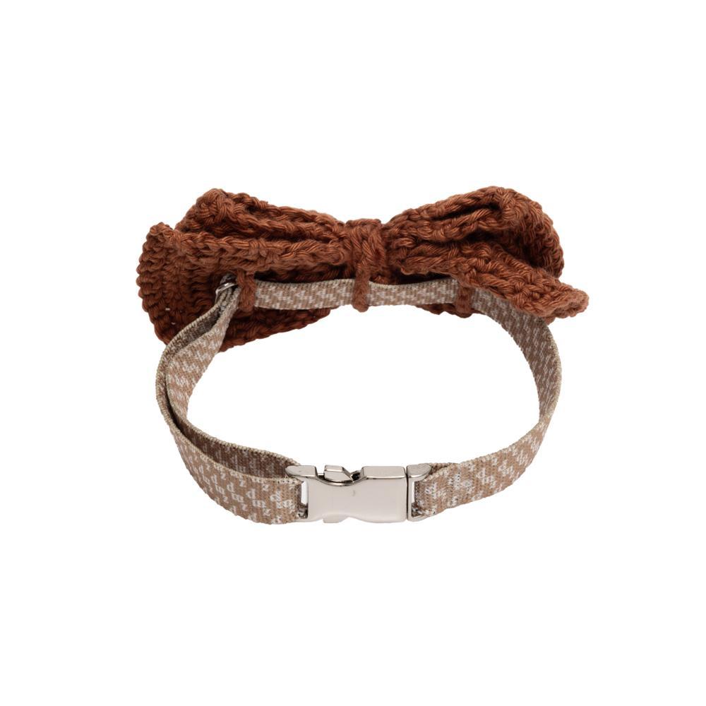 Miniatura Gravata Em Crochet - Bege - G