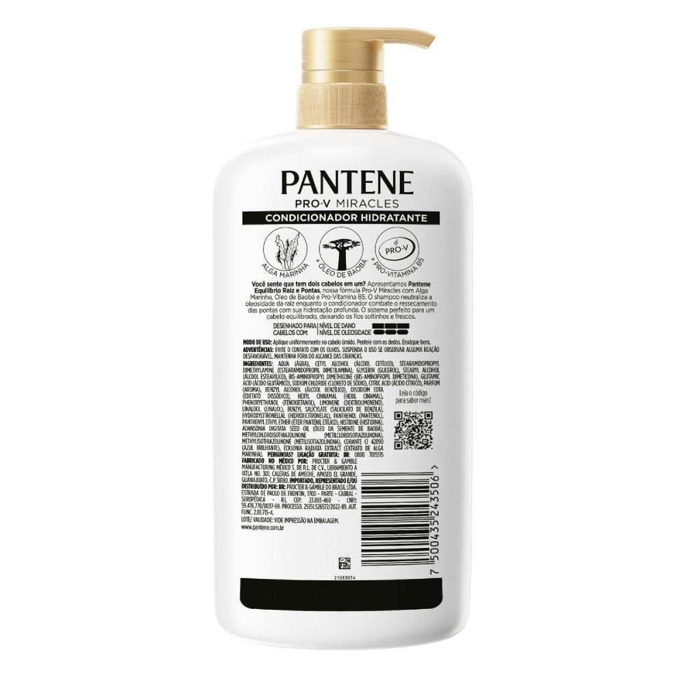 Miniatura Condicionador Pantene Pro-v Miracles Equilíbrio Raiz E Pontas 1l