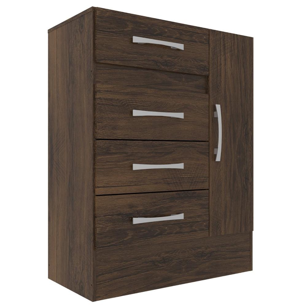 Miniatura Cômoda Sapateira Grande 4 Gavetas 1 Porta Cacau