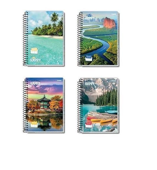 Miniatura Caderno Universitário Capa Dura Espiral 20 Matérias 400 Fls