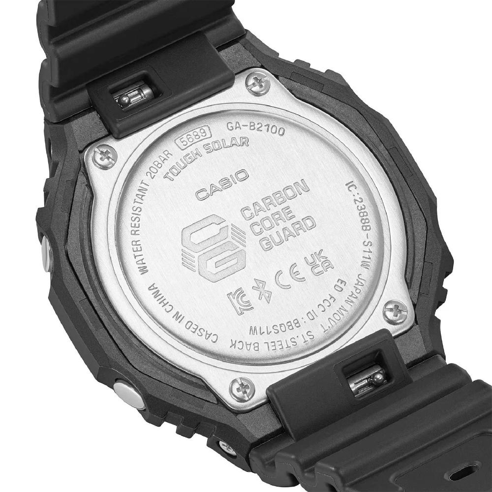 Relógio Casio G-Shock GA-B2100-1ADR Carbon Core Guard *Bluetooh e Tough Solar