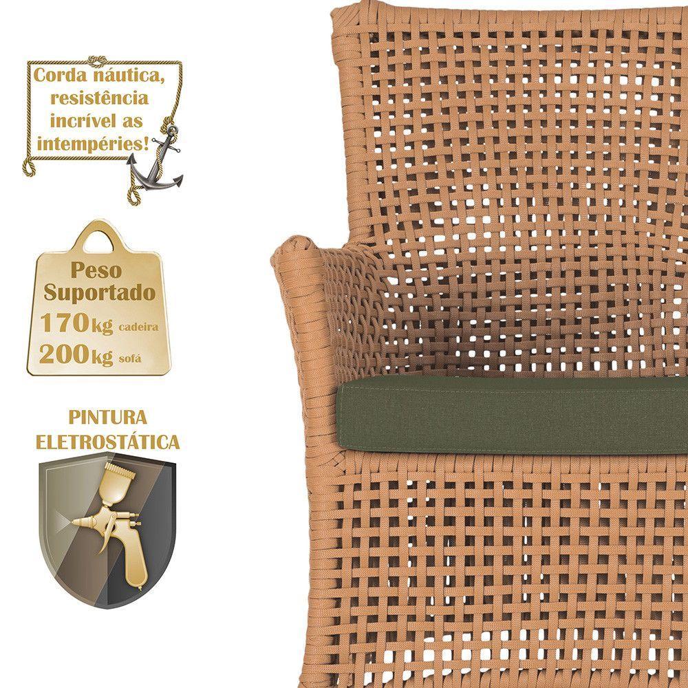 Miniatura Jogo Sofá 2 Poltronas E Mesa Igapó Marrom E13 Trama Original Terra Cota