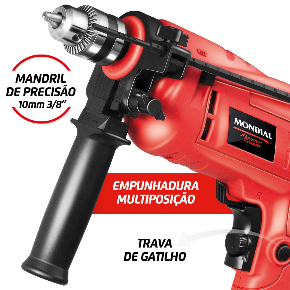 Miniatura Kit Oficina Mondial Power Tools NFFI-07M FURADEIRA-127V-VERMELHO