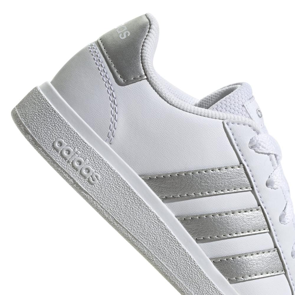 Tênis Adidas Grand Court 2.0 Juvenil BRANCO/PRATA - 26