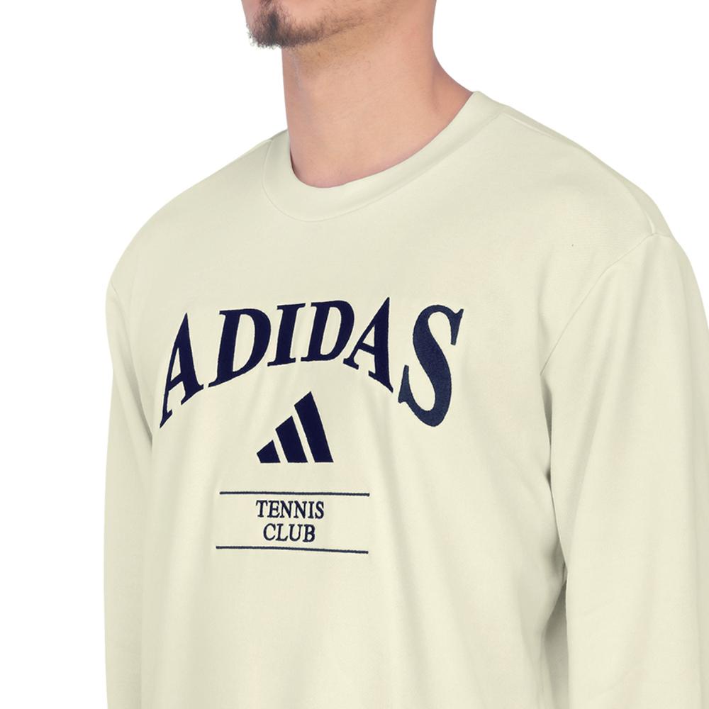 Miniatura Blusa Adidas Heritage Graphic Tennis Crew Bege GG