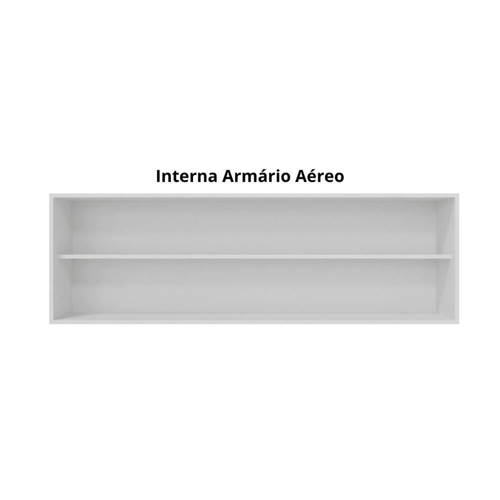 Miniatura Armário Aéreo Branco Suspenso P- Cozinha Andreia 150cm C- 4 Portas - Ajl Móveis