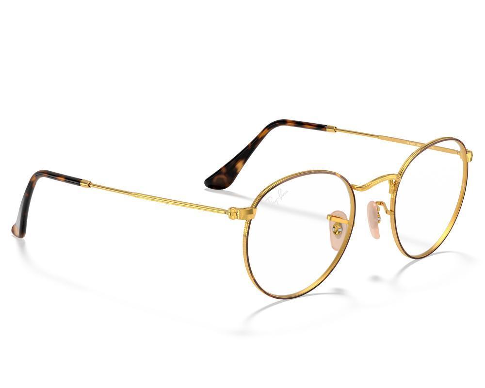 Óculos De Grau Ray Ban Round Metal Rx3447Vl 2500-53