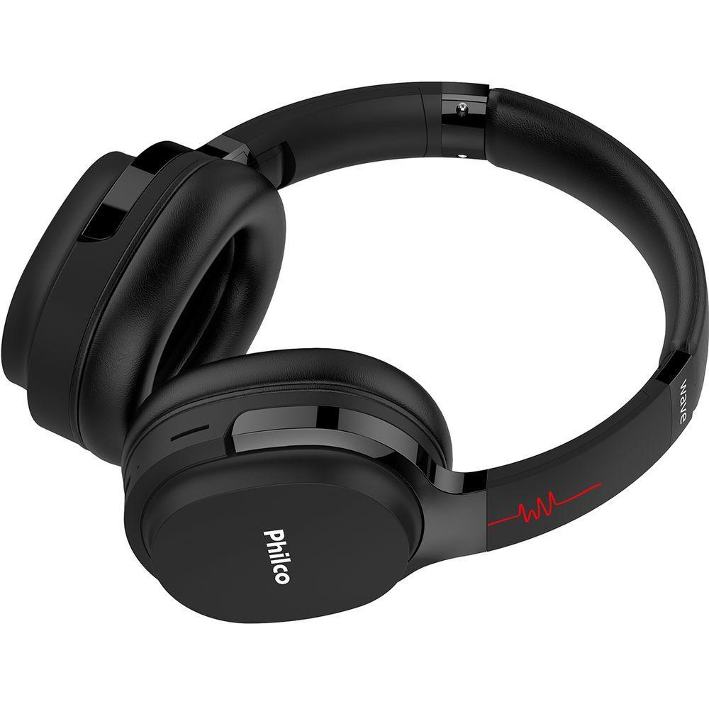 Fone De Ouvido Philco Pfo01btp Wave Bluetooth 5.0 Preto Bivolt - Preta