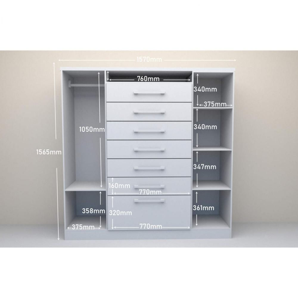 Miniatura Cômoda 2 Portas 7 Gavetas Mega J&A Móveis Jequitiba