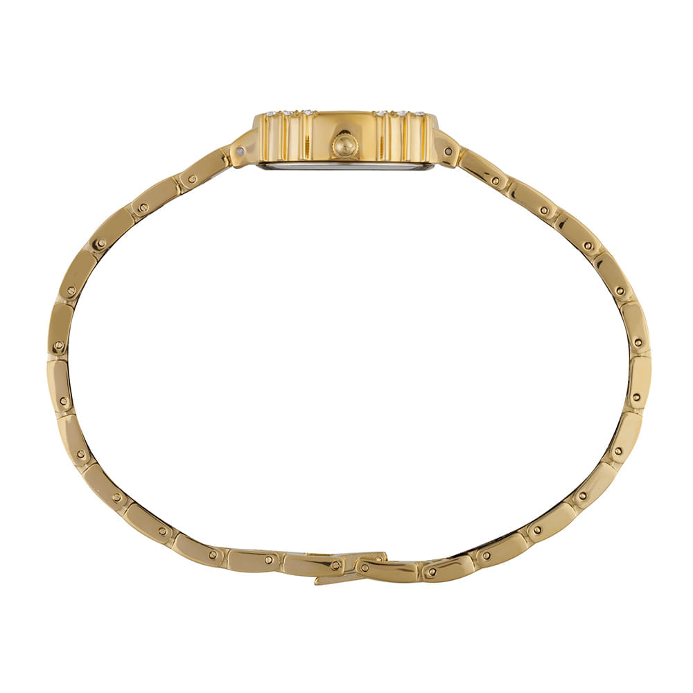 Miniatura Relógio Feminino Oval Clássico Dourado