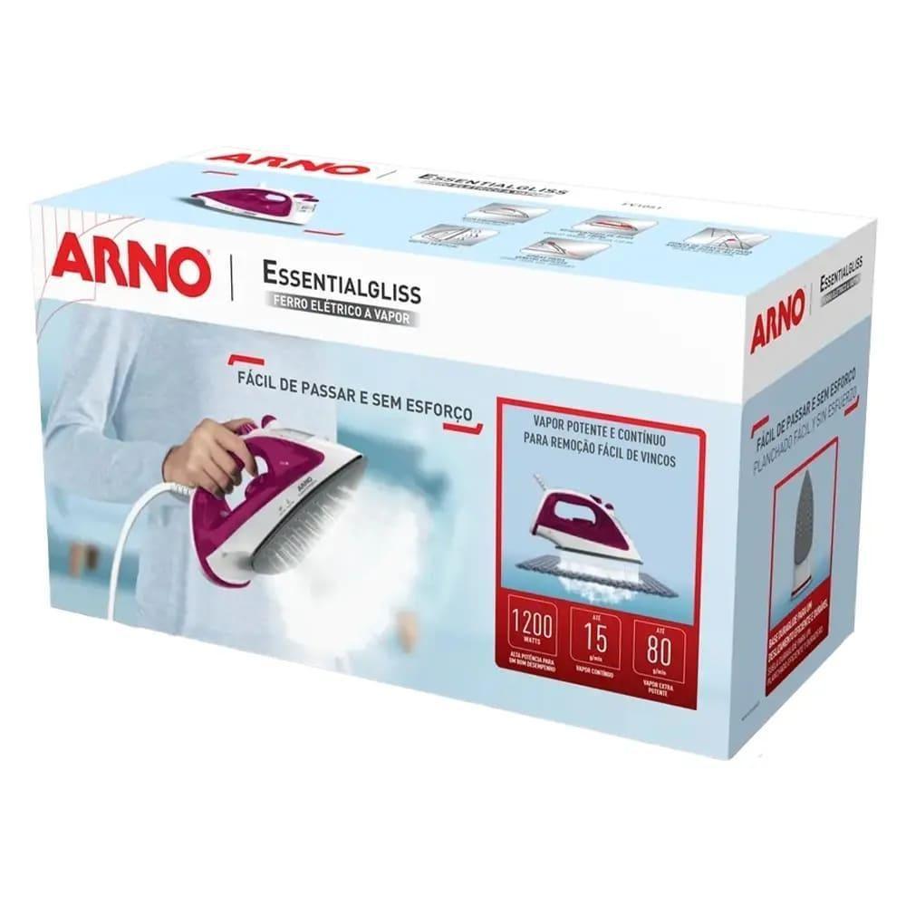 Miniatura Ferro Arno A Vapor Essentialgliss - Fmq - 1830009065 Branco/rosa 220 Volts